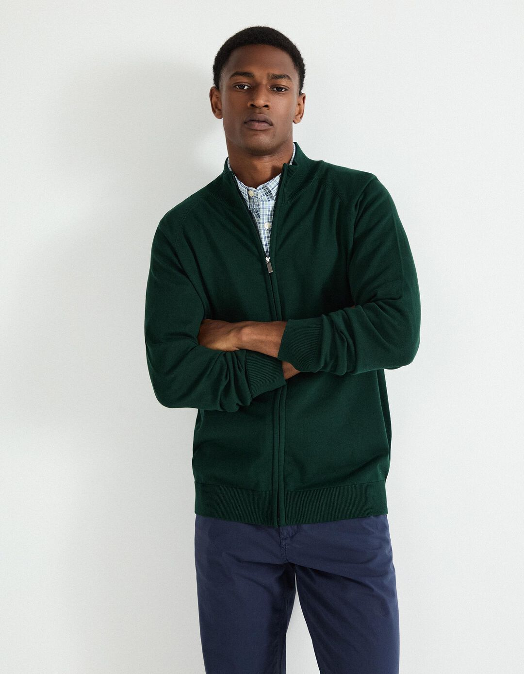 Casaco de Malha, Homem, Verde Escuro