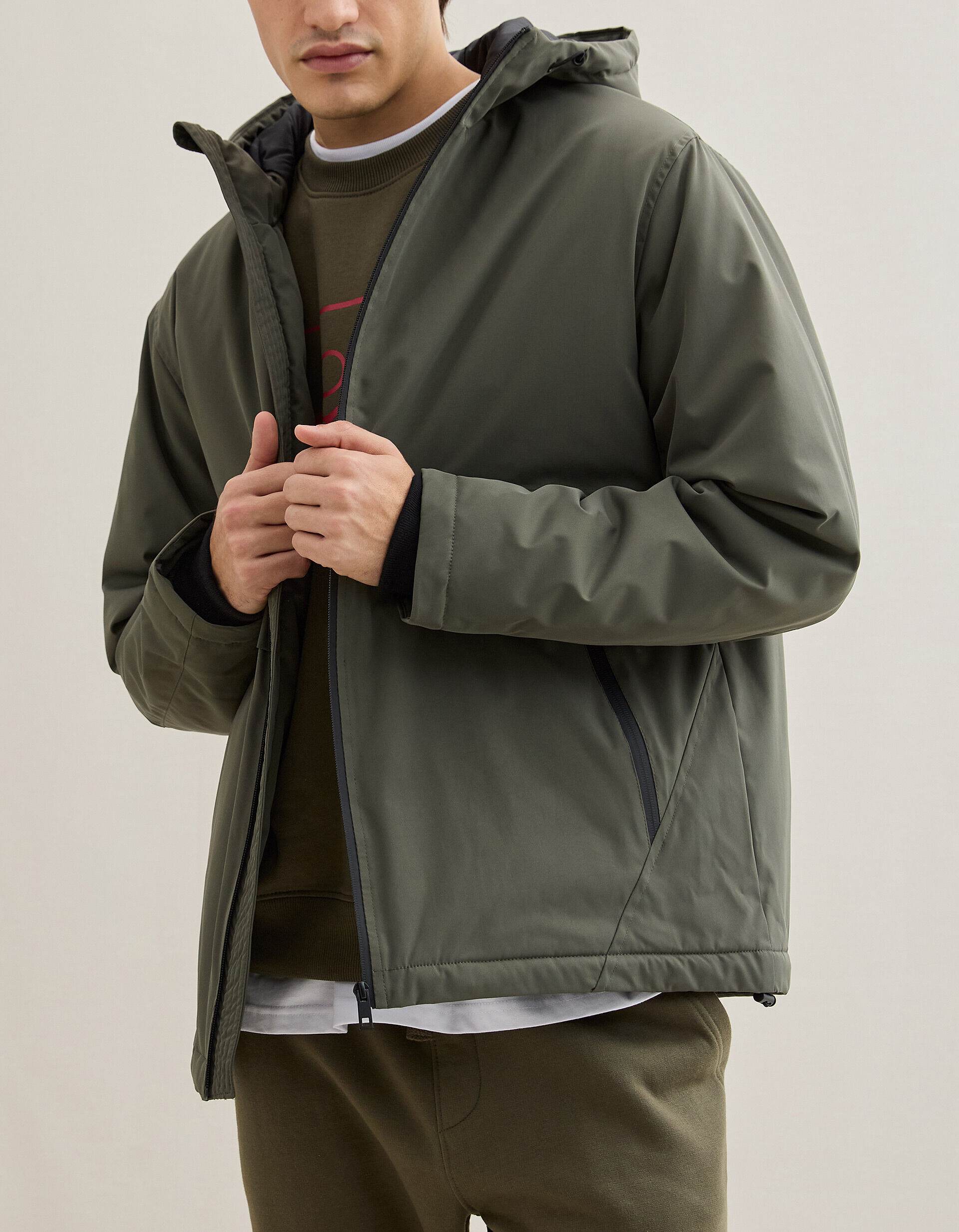 Comprar Online Parka com Capuz, Homem, Verde Escuro