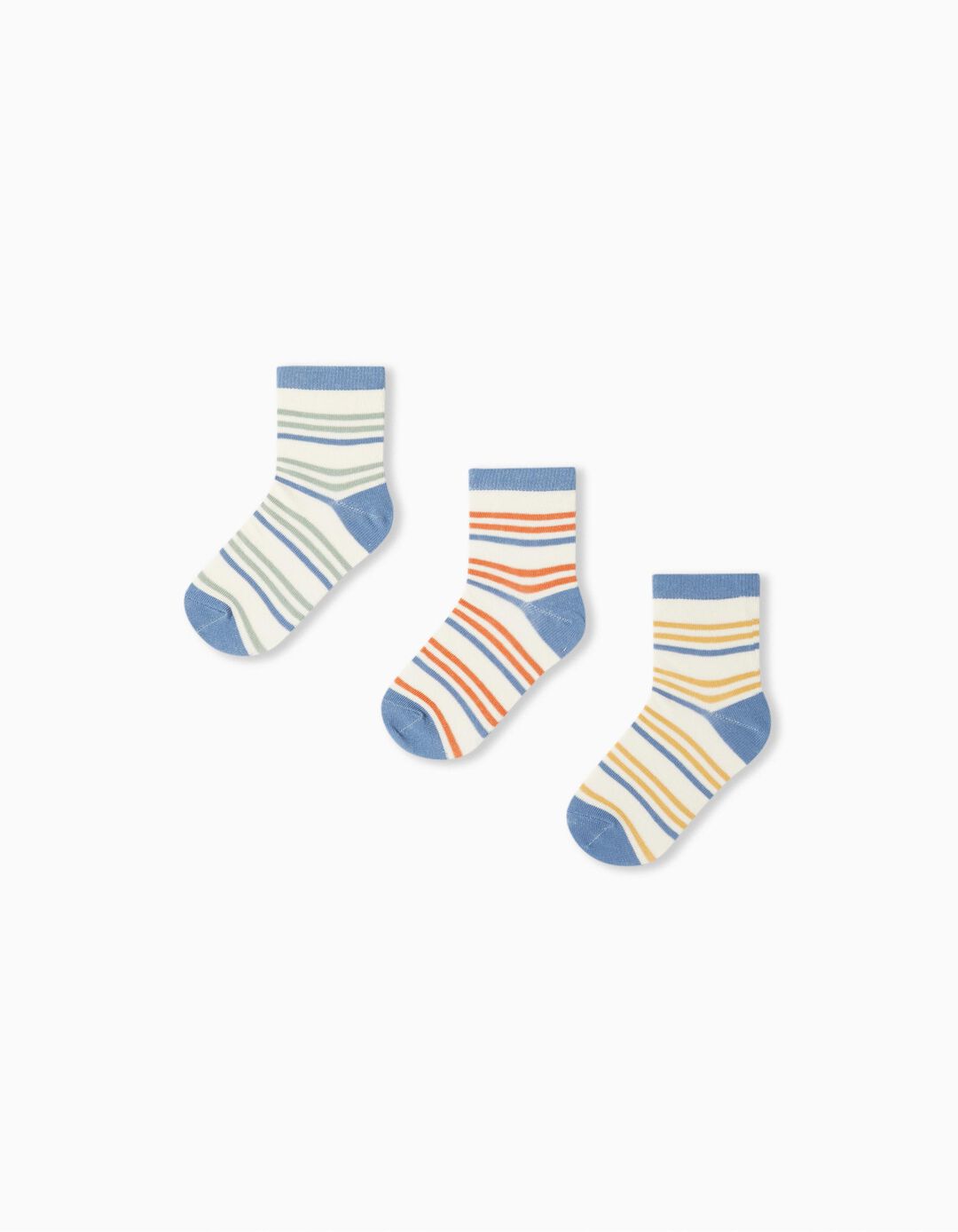 Pack 3 Pairs of Striped Socks, Boys, Multicolor
