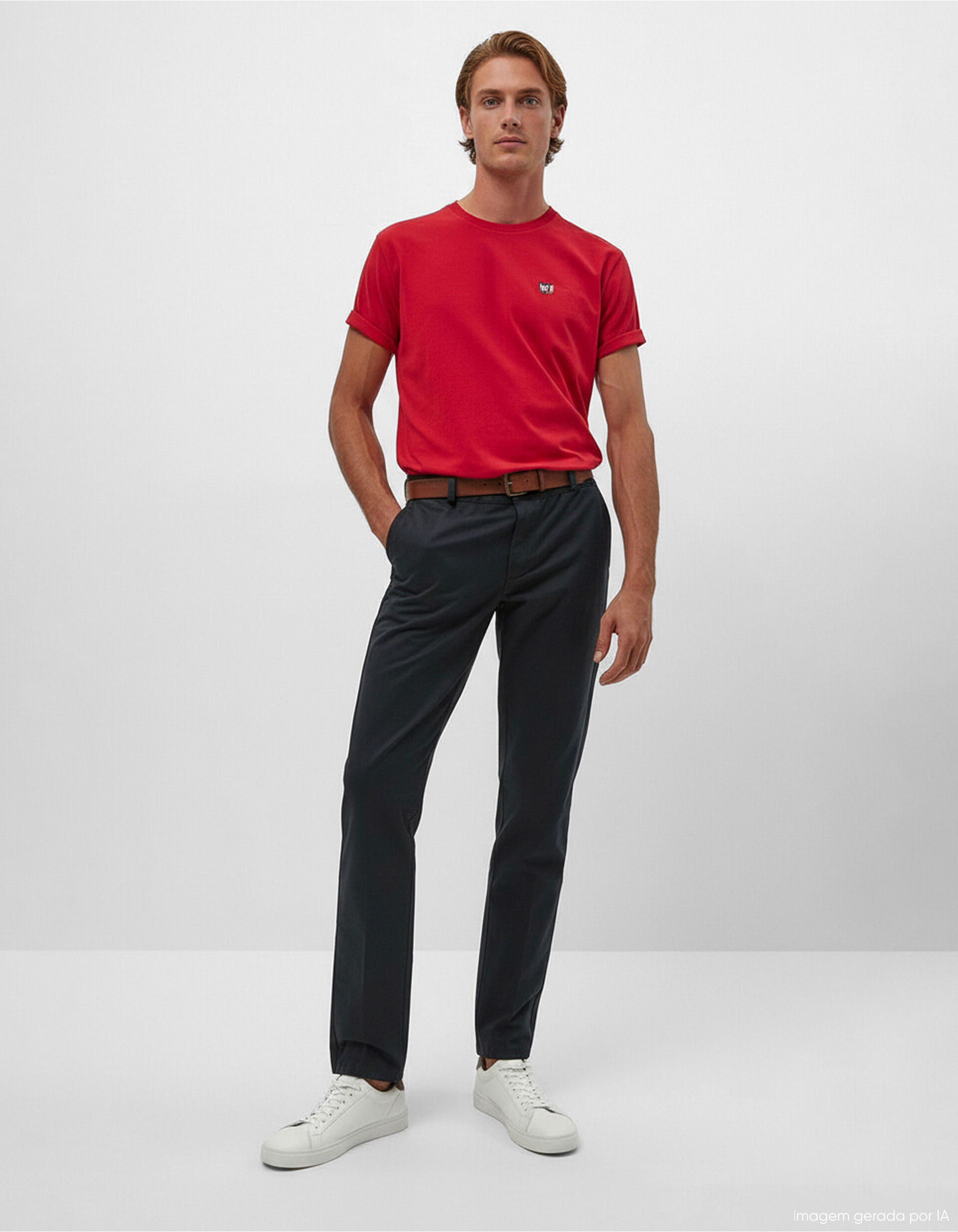 Comprar Online Cal&ccedil;as Chino Premium 'Slim fit', Homem, Azul Escuro