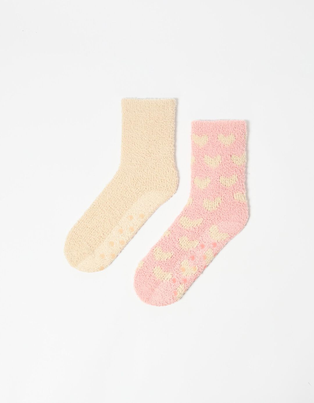 Pack 2 Pares de Meias Antiderrapantes, Mulher, Rosa