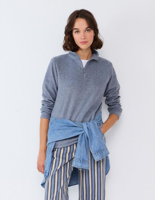 Comprar Online Camisola Polar, Mulher, Cinzento