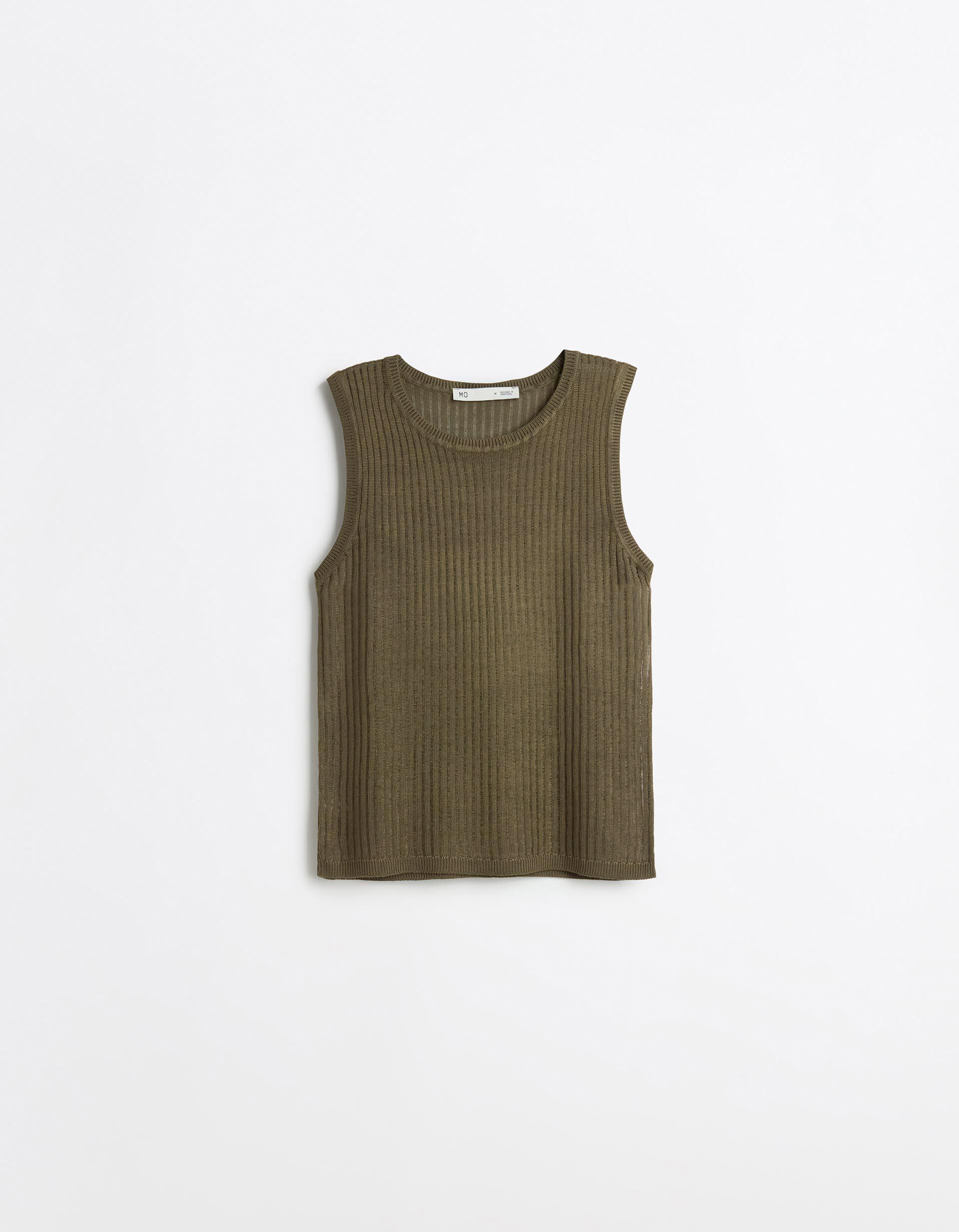 Comprar Online Top Tricotado R&uacute;stico, Mulher, Verde Escuro