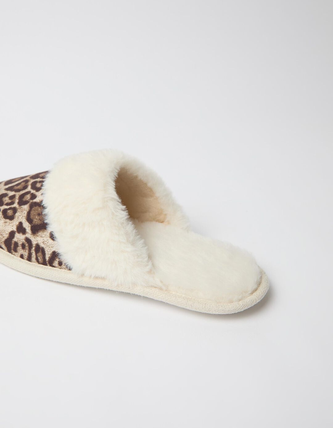 Chinelos De Quarto Animal Print, Mulher, Bege