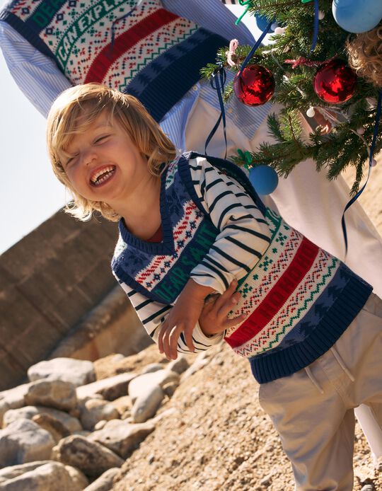 Comprar Online Colete De Natal, Menino, Azul Escuro