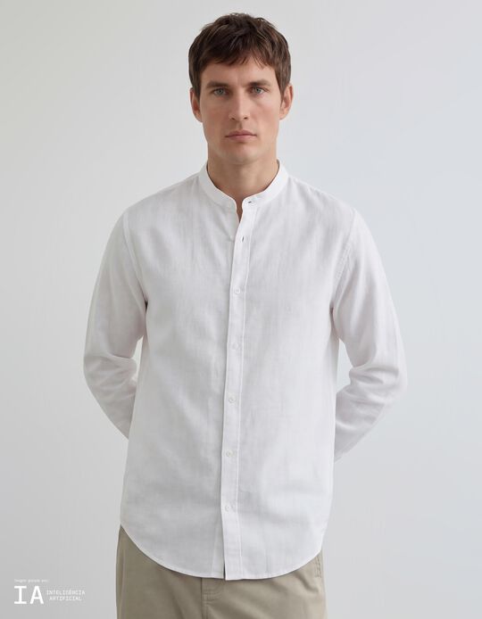 Comprar Online Camisa com Linho, Homem, Branco