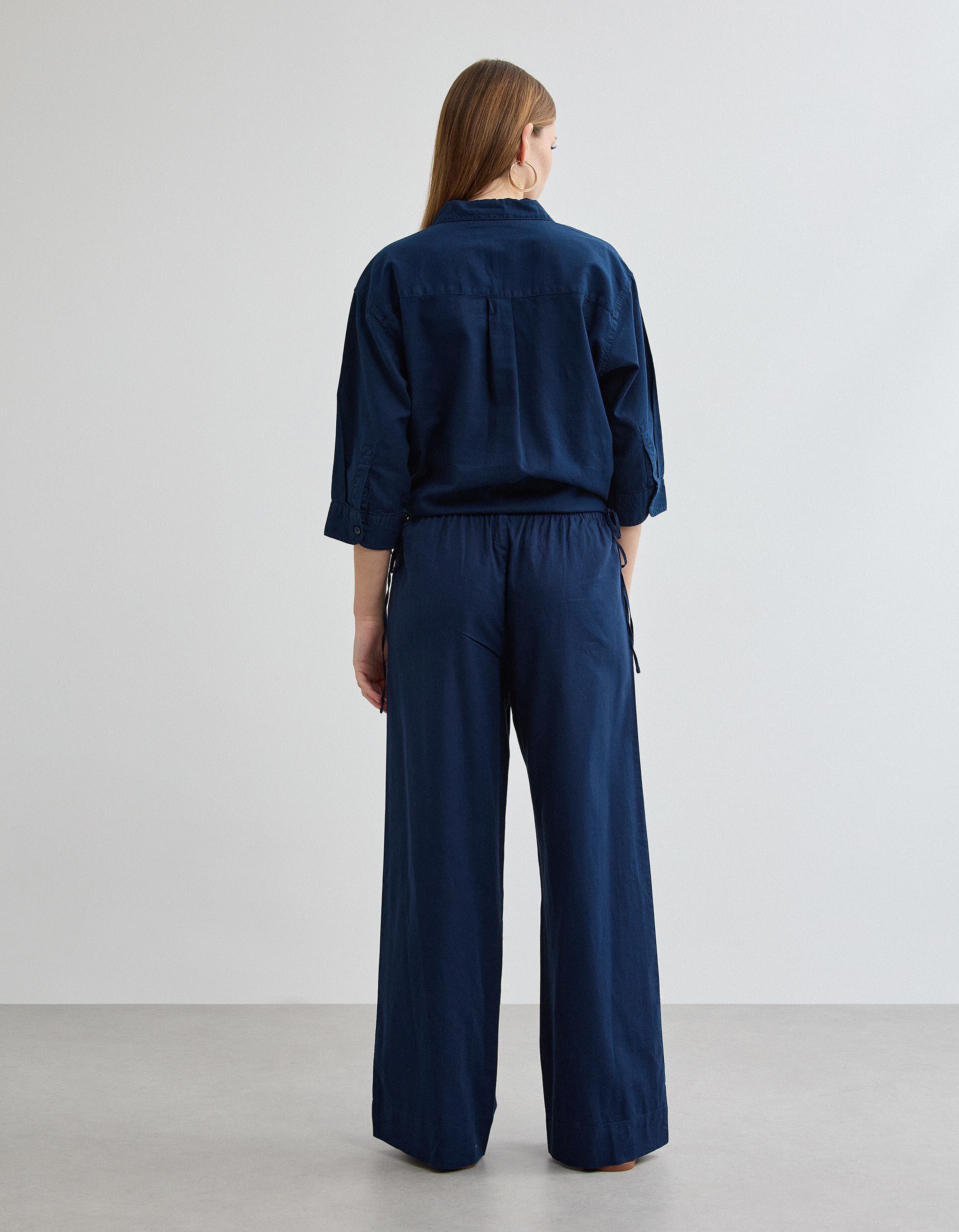 Comprar Online Cal&ccedil;as com Linho, Mulher, Azul Escuro