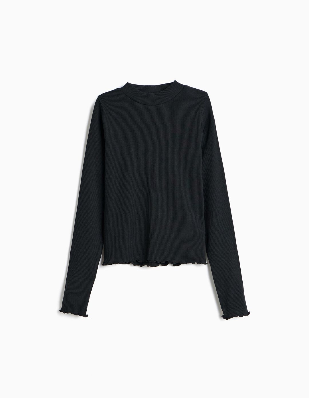 Camisola Cropped, Menina, Preto