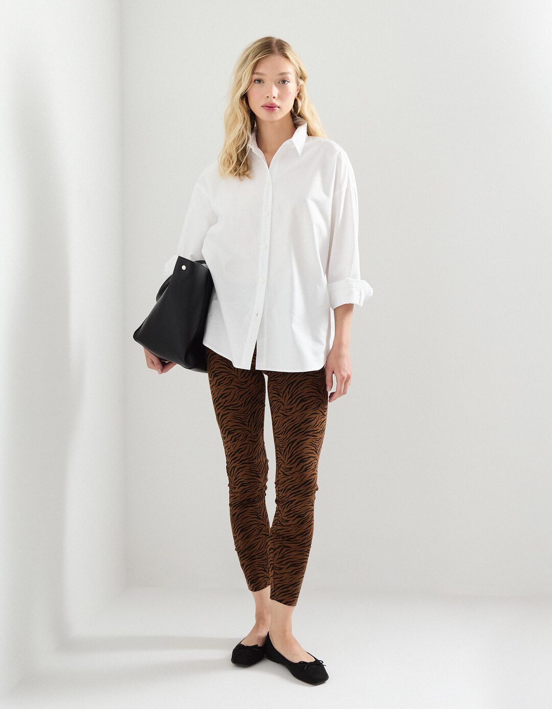 Leggings Estampados, Mulher, Castanho Escuro