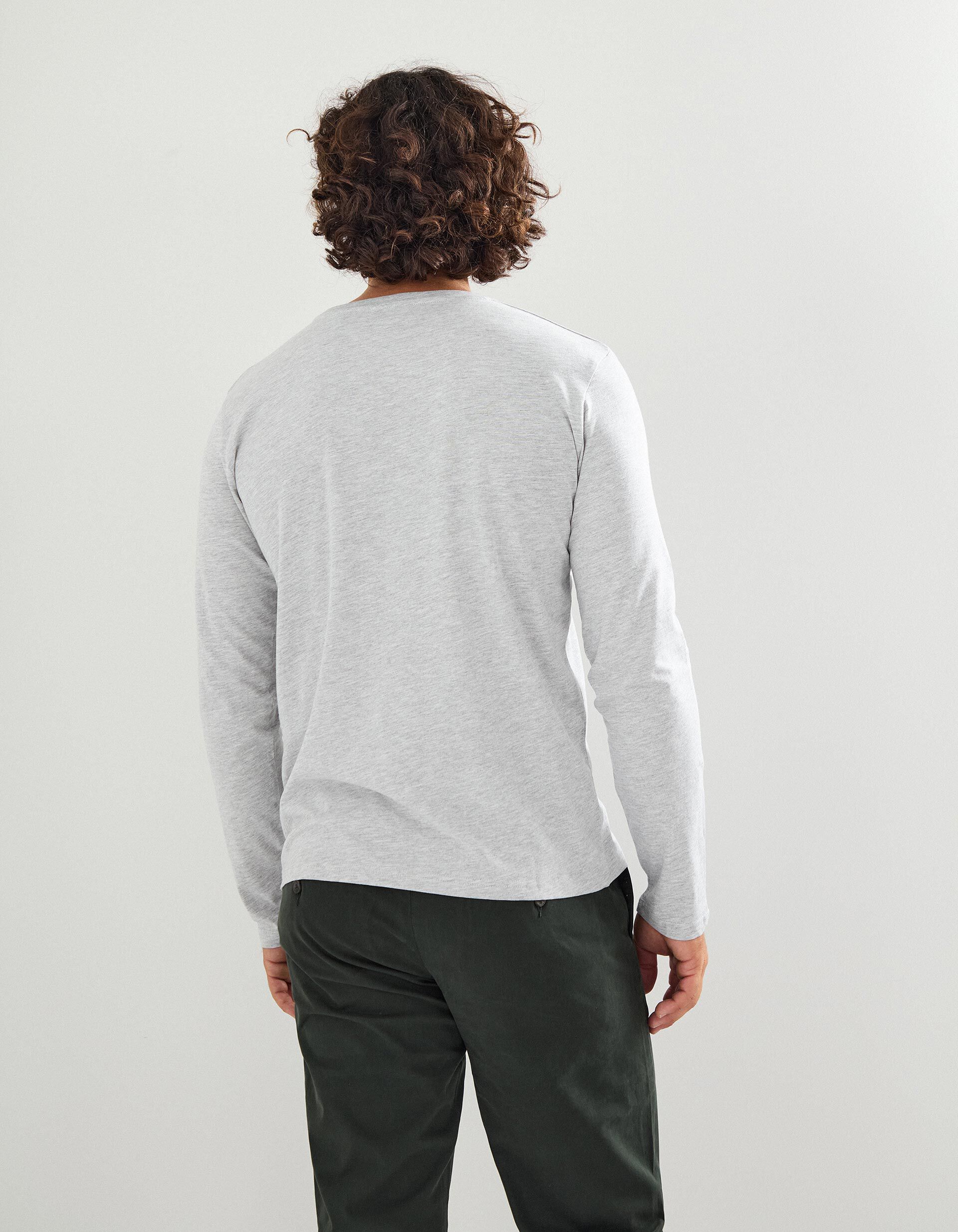 Comprar Online T-shirt Manga Comprida, Homem, Cinzento 