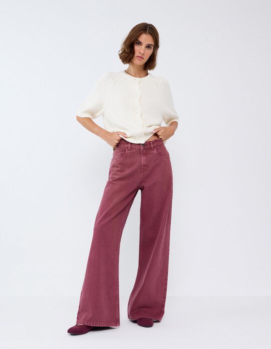 Comprar Online Cal&ccedil;as De Ganga 'Wide Leg', Mulher, Rosa Escuro