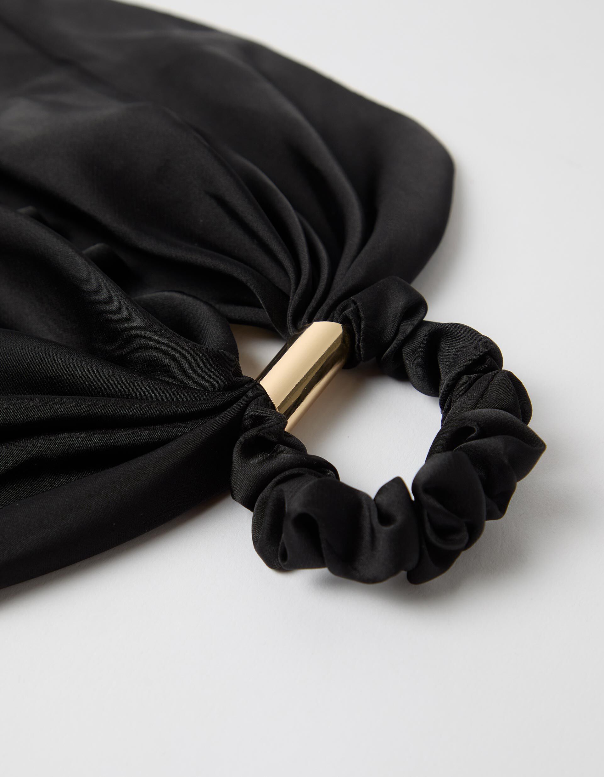 Comprar Online El&aacute;stico Scrunchie Com La&ccedil;o, Mulher, Preto