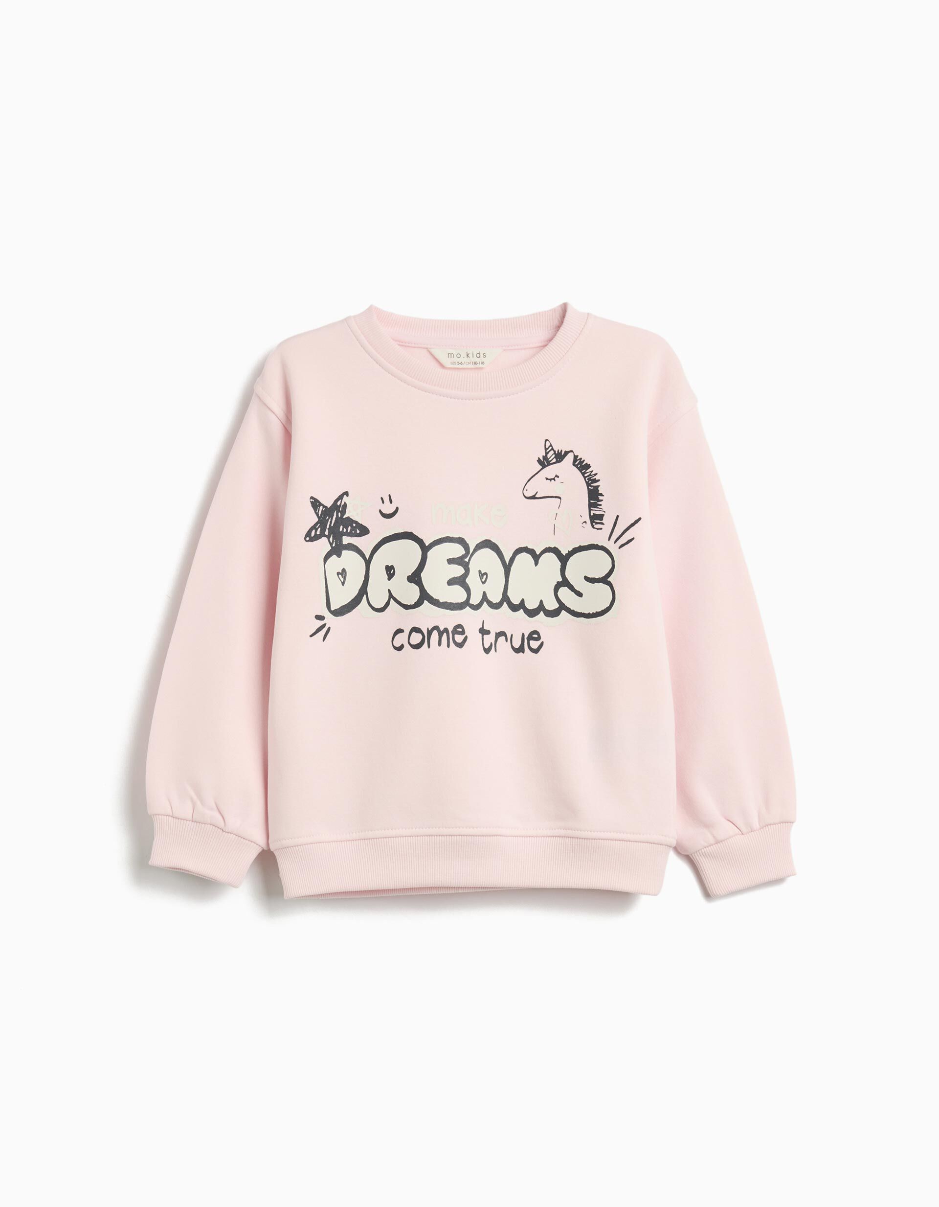 Comprar Online Sweatshirt de Felpa, Menina, Rosa Claro