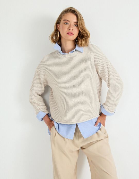 Comprar Online Camisola, Mulher, Bege Claro