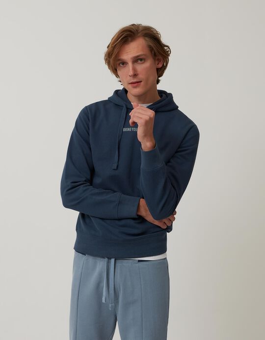 Sweatshirt, Homem, Azul 
