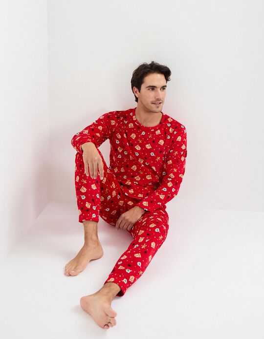 Comprar Online Pijama Polar de Natal, Homem, Vermelho