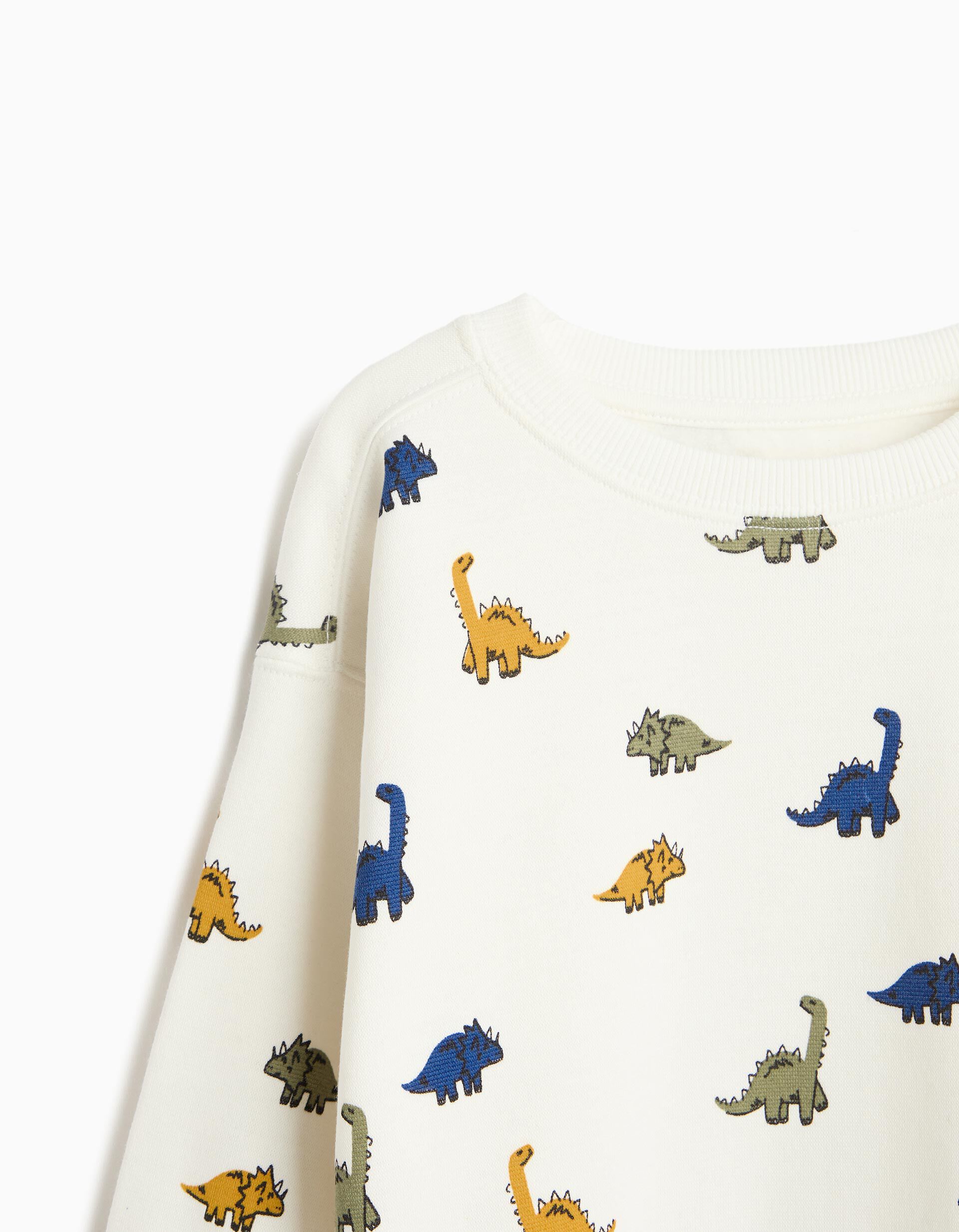 Comprar Online Sweatshirt Estampada, Menino, Branco