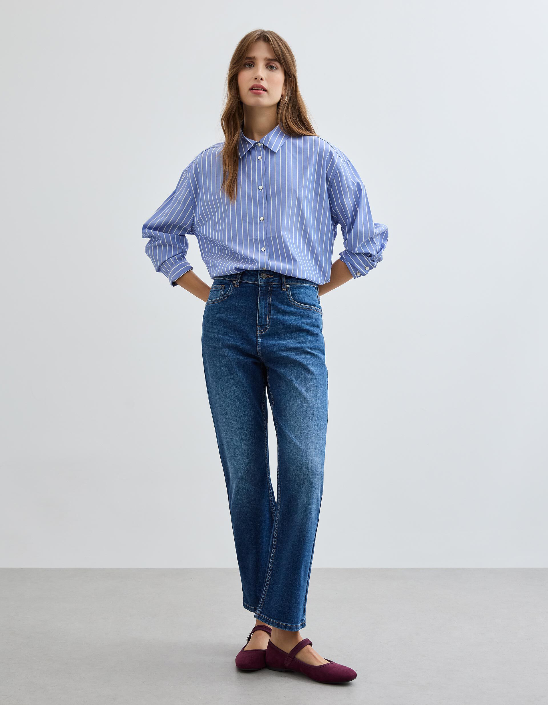 Cal&ccedil;as de Ganga 'Slim', Mulher, Azul