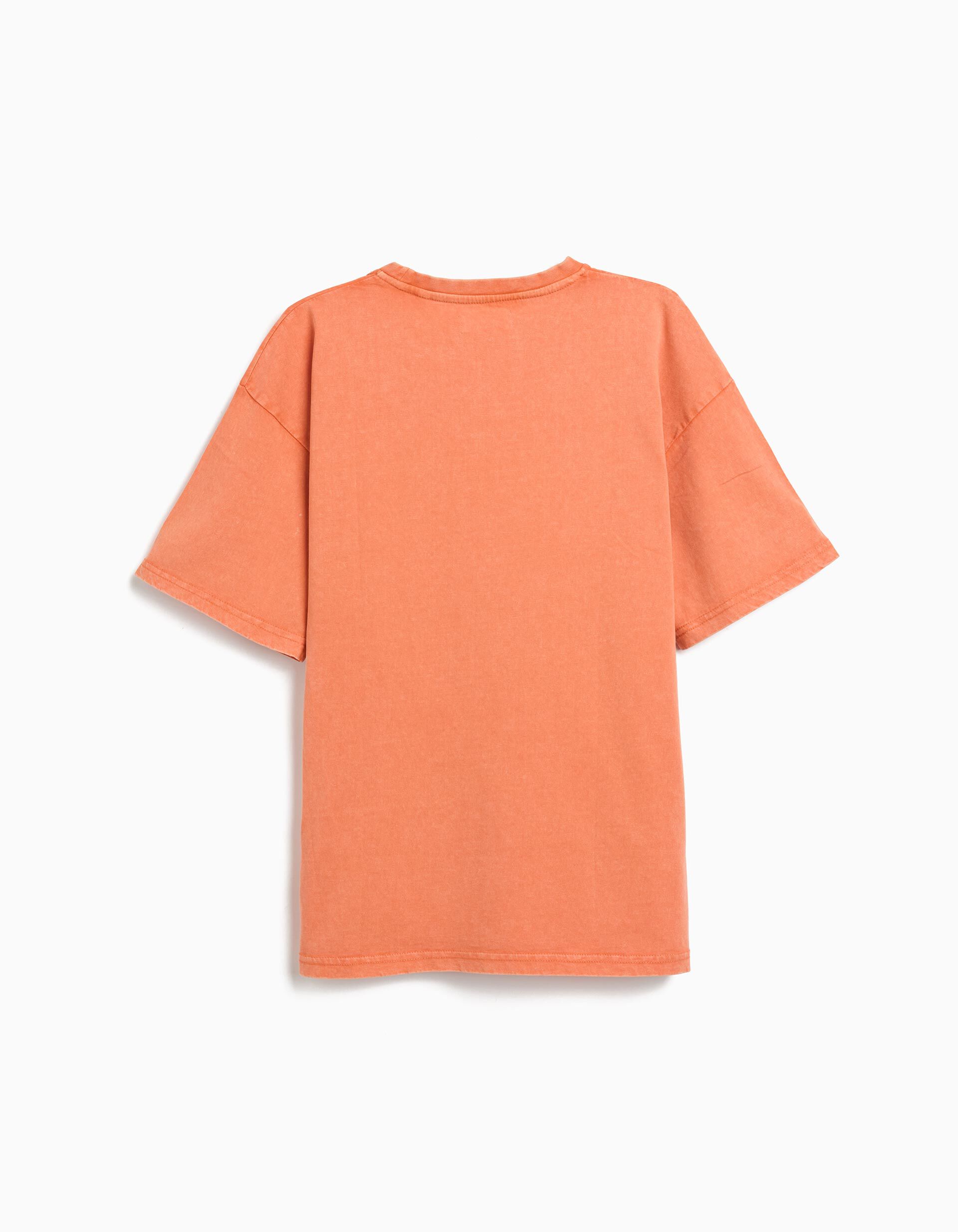 Comprar Online T-shirt Loose, Menino, Laranja Escuro