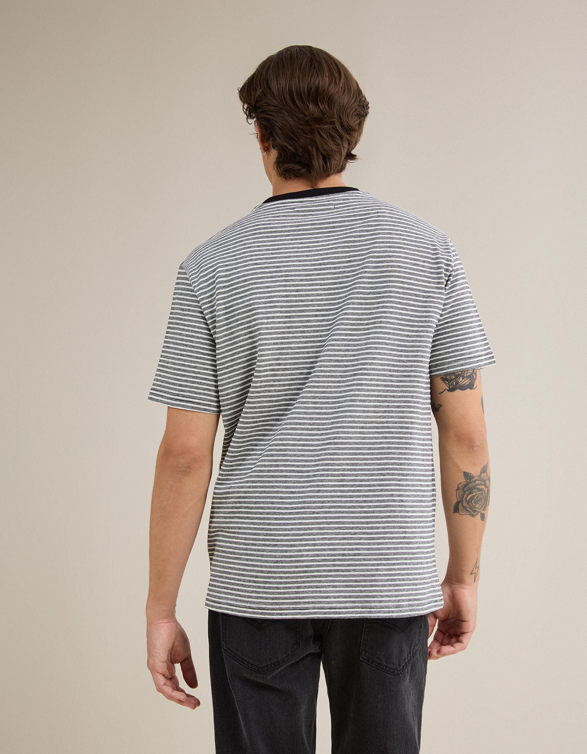 Comprar Online T-shirt Jersey Riscas, Homem, Preto