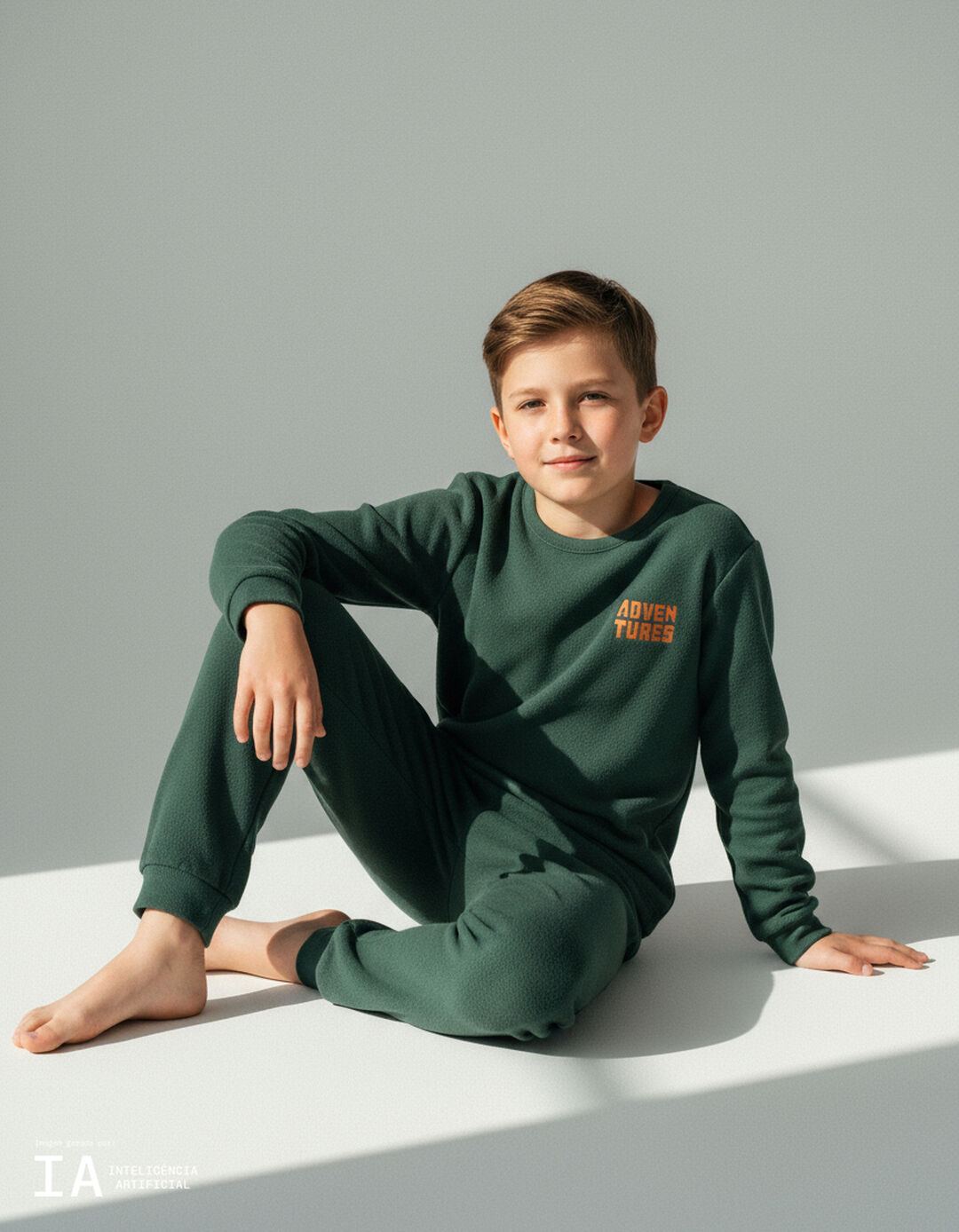 Pijama, Menino, Verde Escuro 