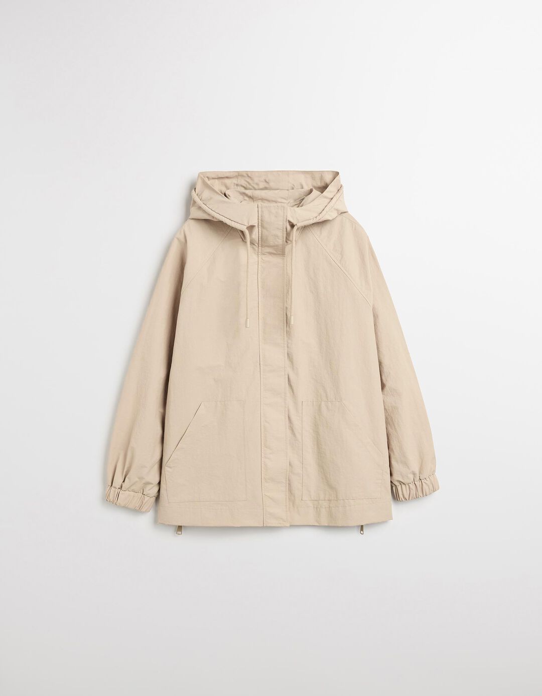 Parka com Capuz, Mulher, Bege 