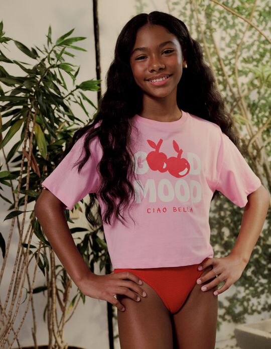 Comprar Online T-shirt Estampada, Menina, Rosa
