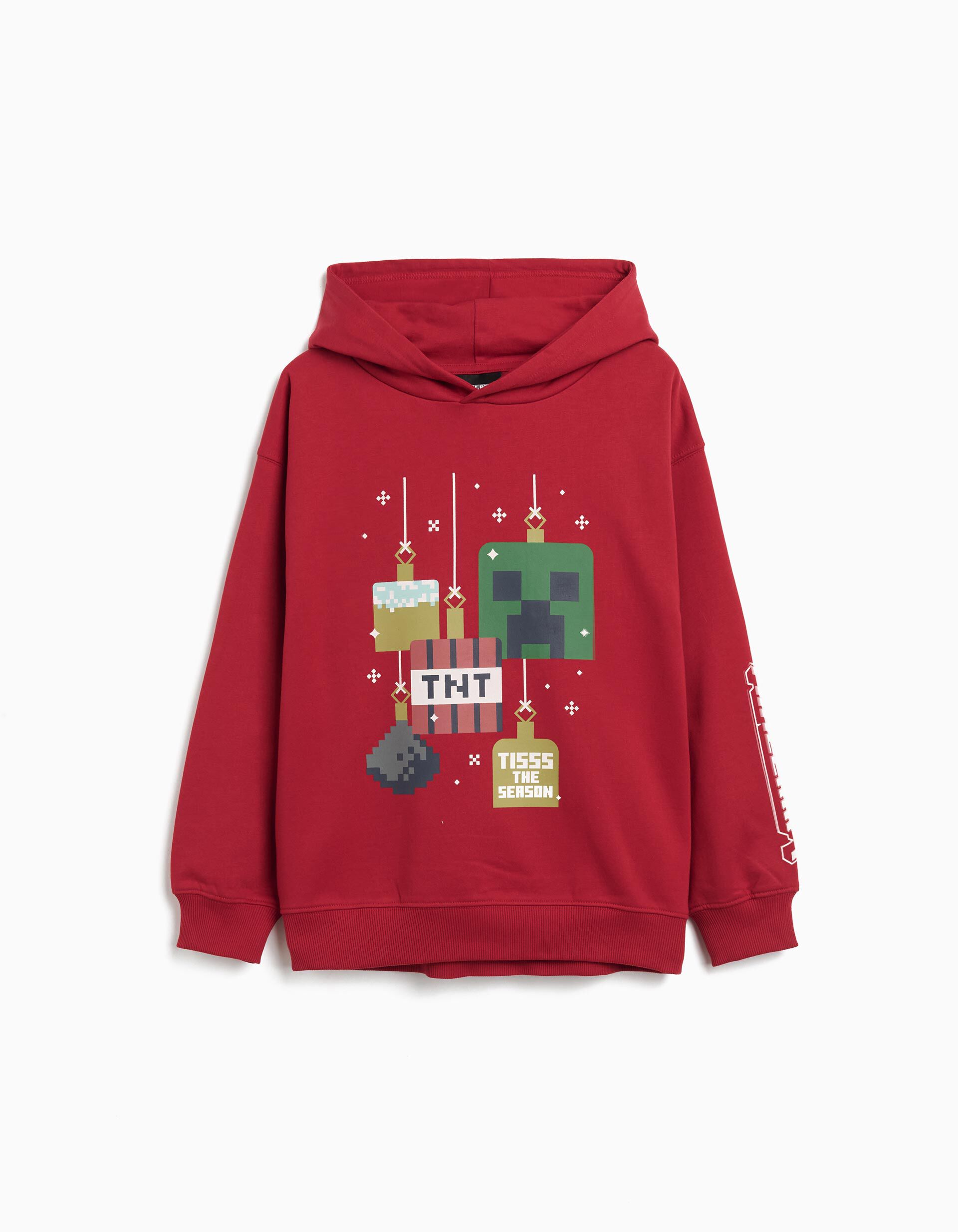 Comprar Online Sweatshirt Capuz 'Minecraft', Menino, Vermelho