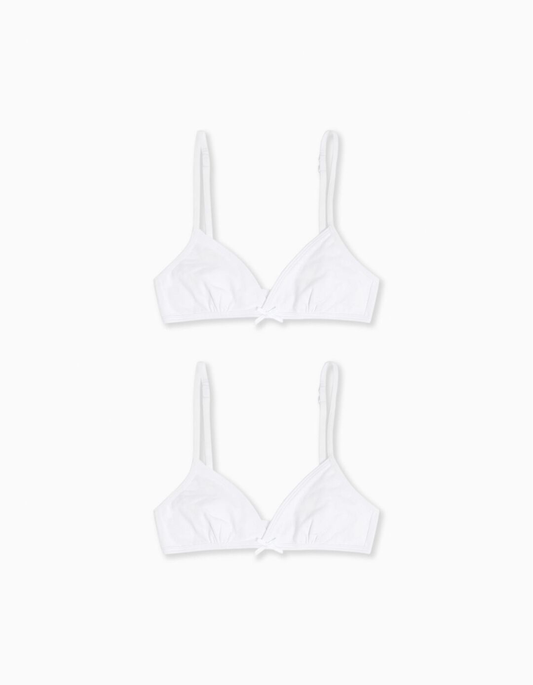 Pack 2 Tops without Padding, Girl, White