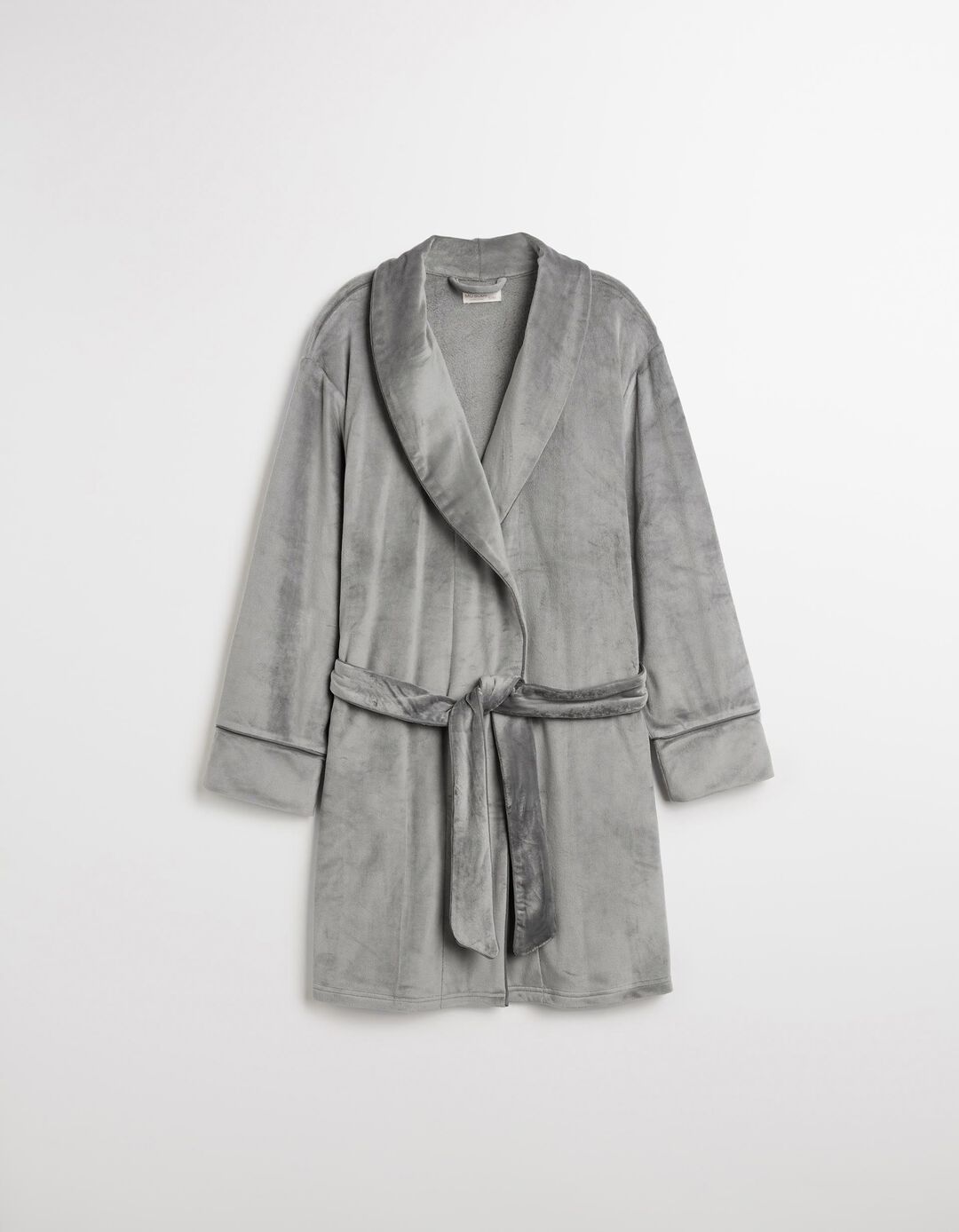 Robe em Veludo, Mulher, Cinzento Escuro