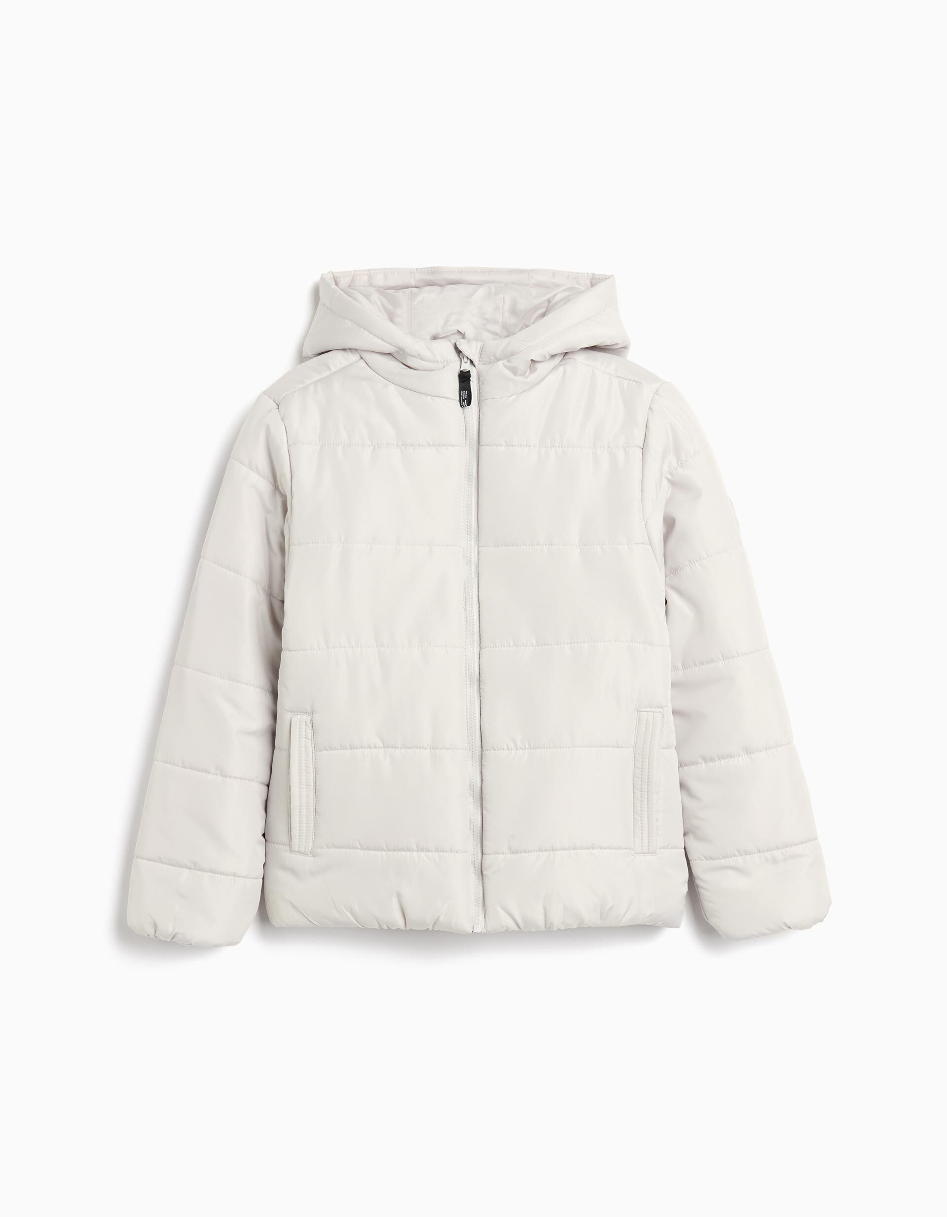 Comprar Online Casaco Acolchoado com Capuz, Menino, Cinzento