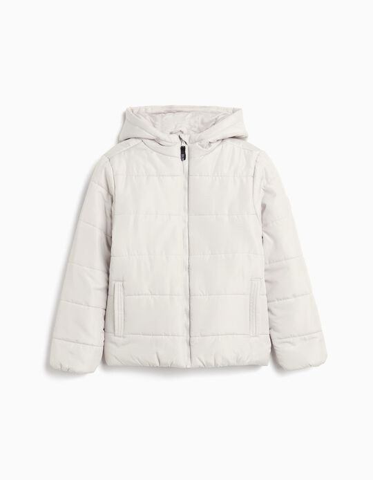 Comprar Online Casaco Acolchoado com Capuz, Menino, Cinzento