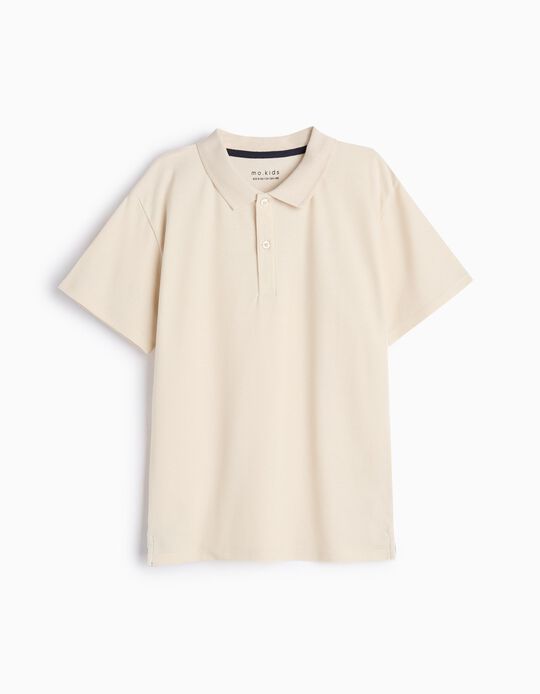 Comprar Online Polo Piquet Manga Curta, Menino, Bege Claro