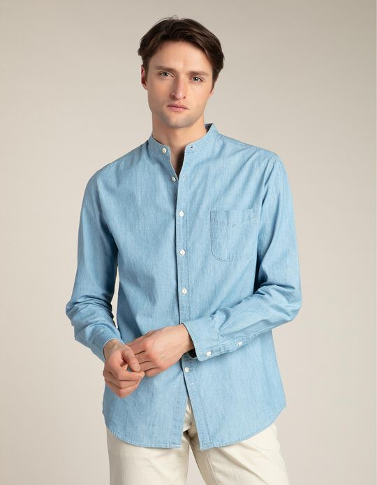 Camisa regular fit chambray