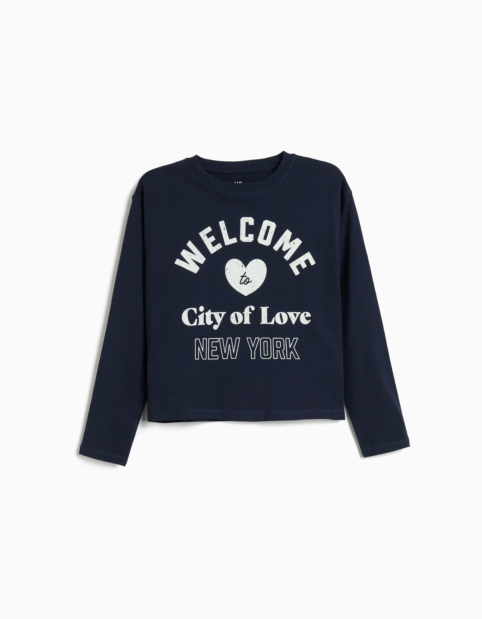 Comprar Online T-shirt Manga Comprida, Menina, Azul Escuro