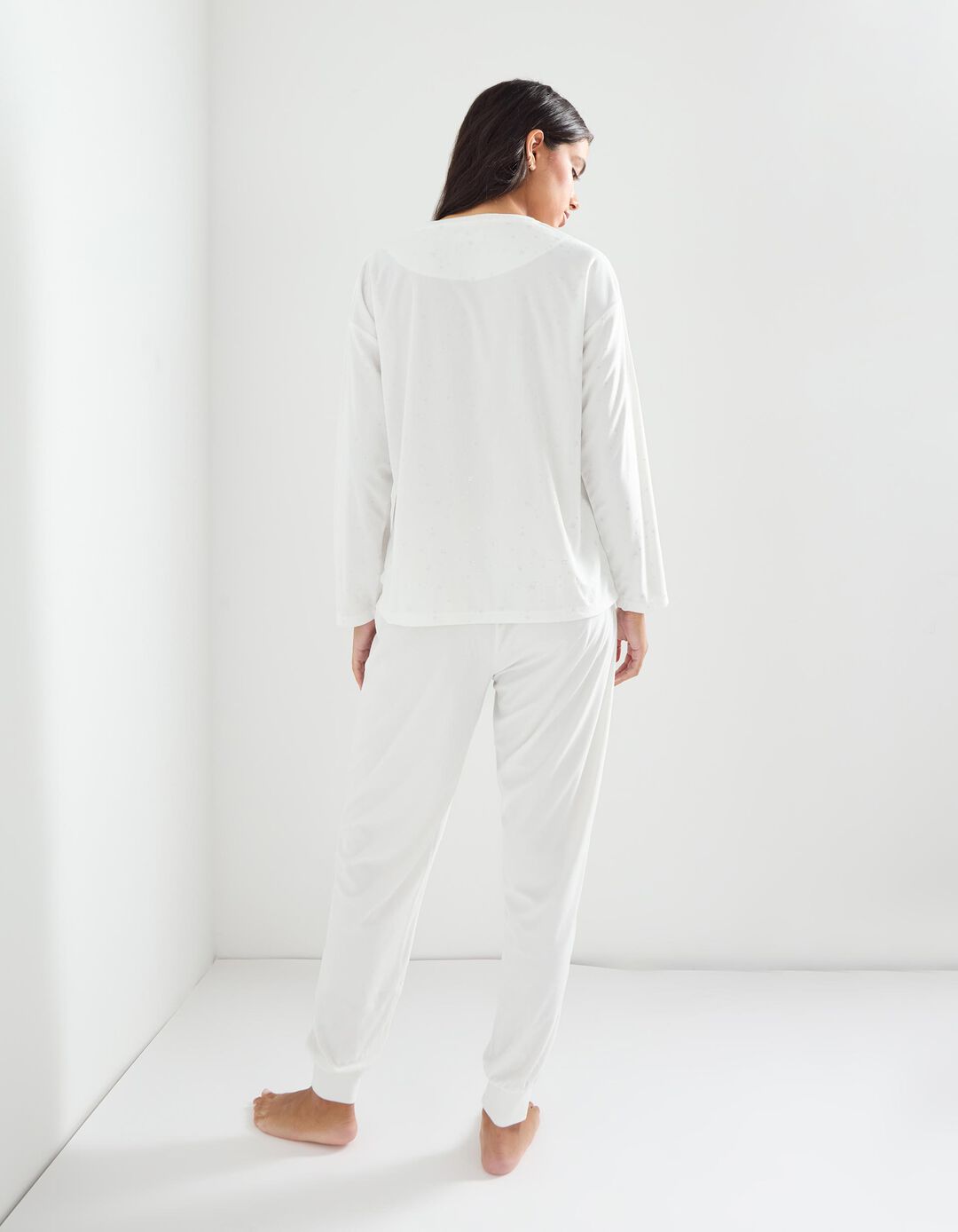 Pijama Veludo, Mulher, Branco
