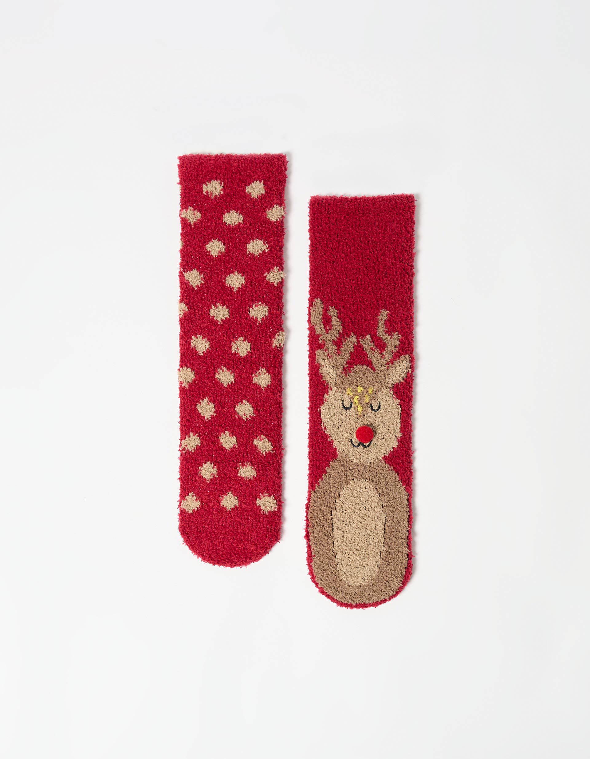 Comprar Online Pack de 2 Pares de Meias de Natal, Mulher, Vermelho