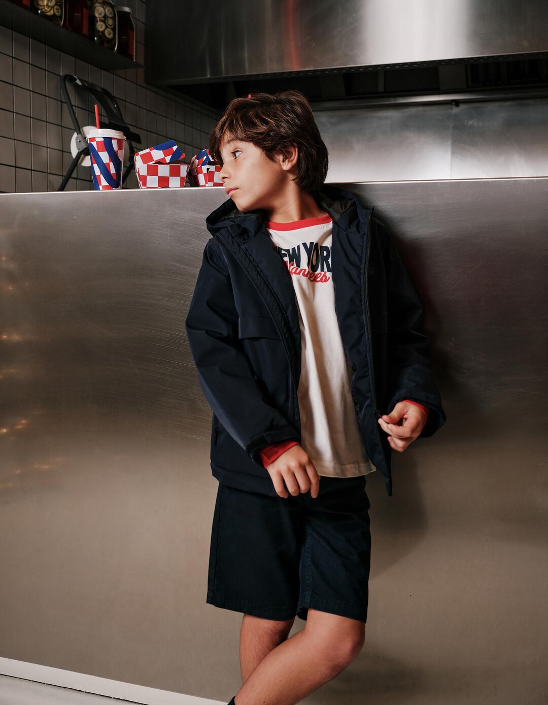 Parka, Menino, Azul Escuro