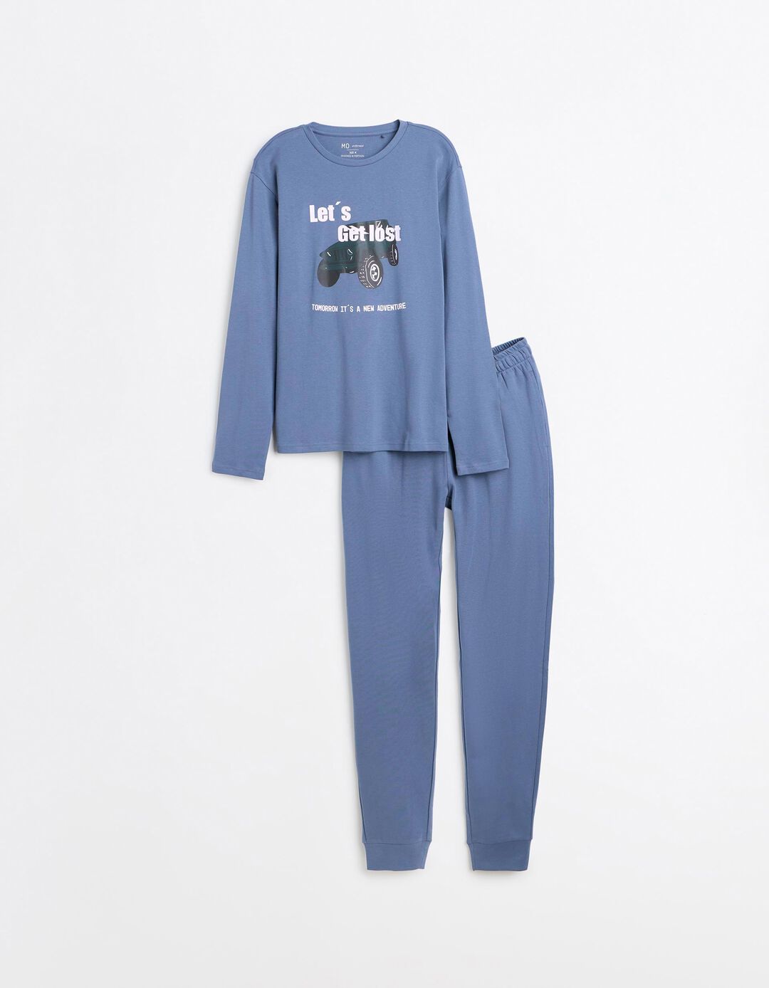 Pijama Interlock, Homem, Azul