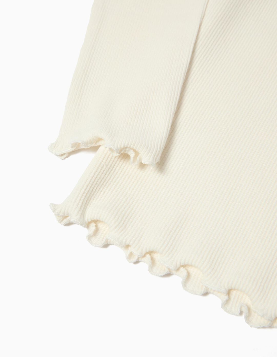 Camisola com Gola Alta, Menina, Branco