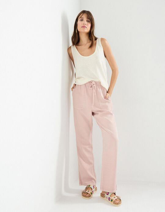 Comprar Online Calças Joggers, Mulher, Rosa
