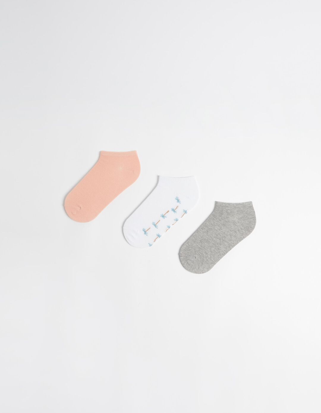 3 Pairs of Ankle Socks Pack, Women, Multicolour