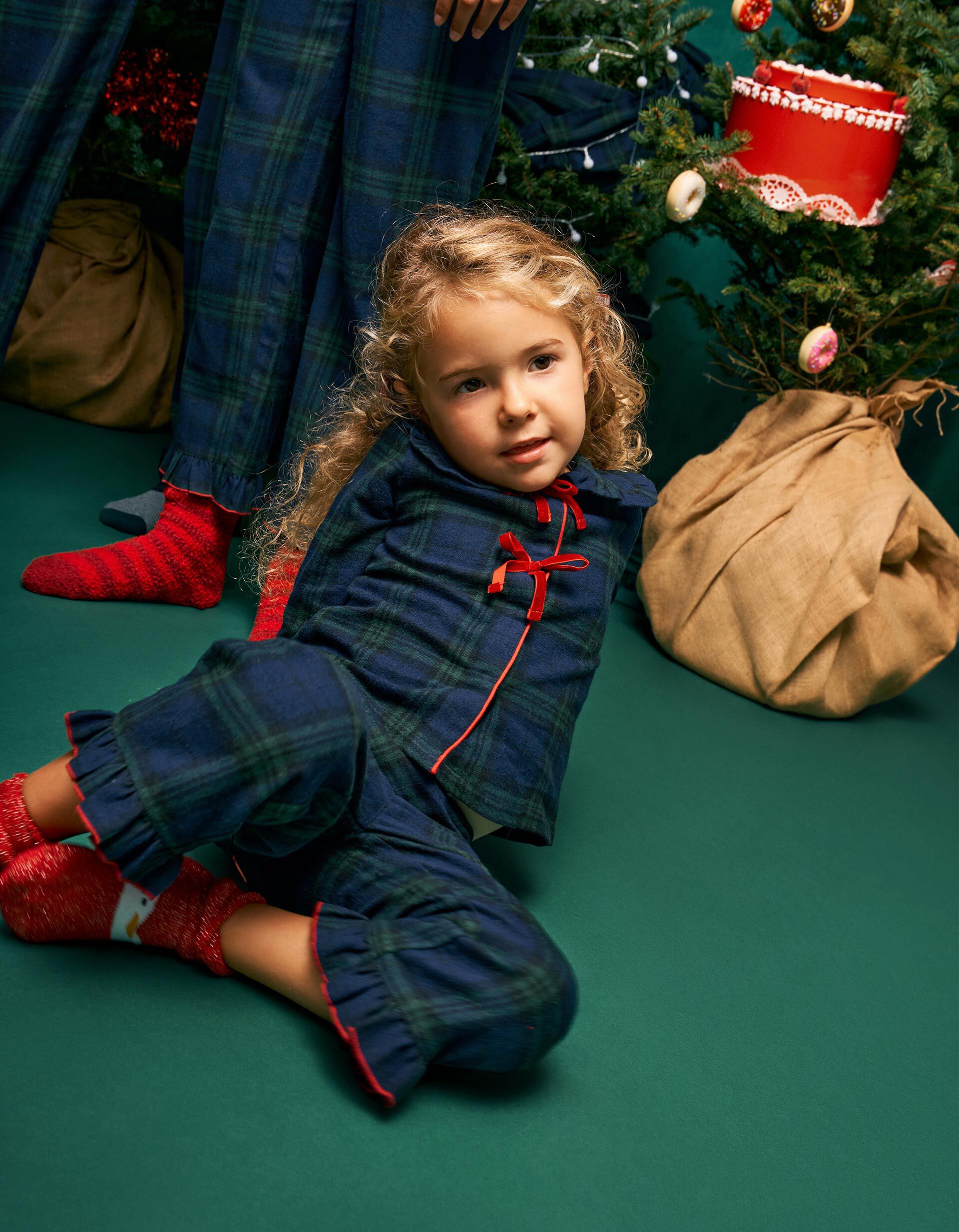 Comprar Online Pijama De Natal Em Flanela, Menina, Azul Escuro