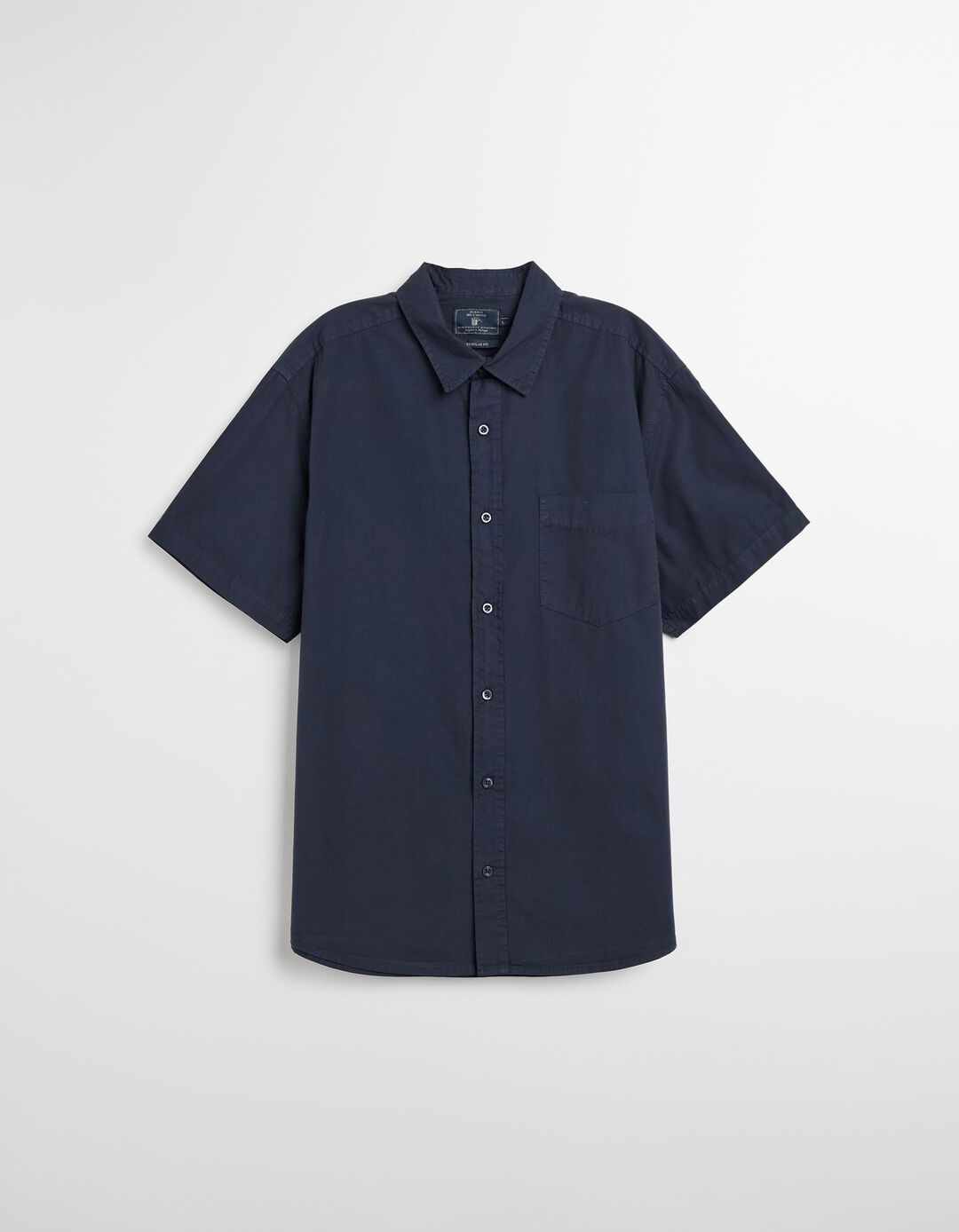 Camisa Manga Curta, Homem, Azul Escuro