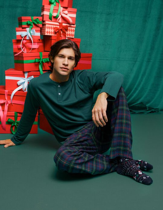 Comprar Online Pijama De Natal, Homem, Verde Escuro