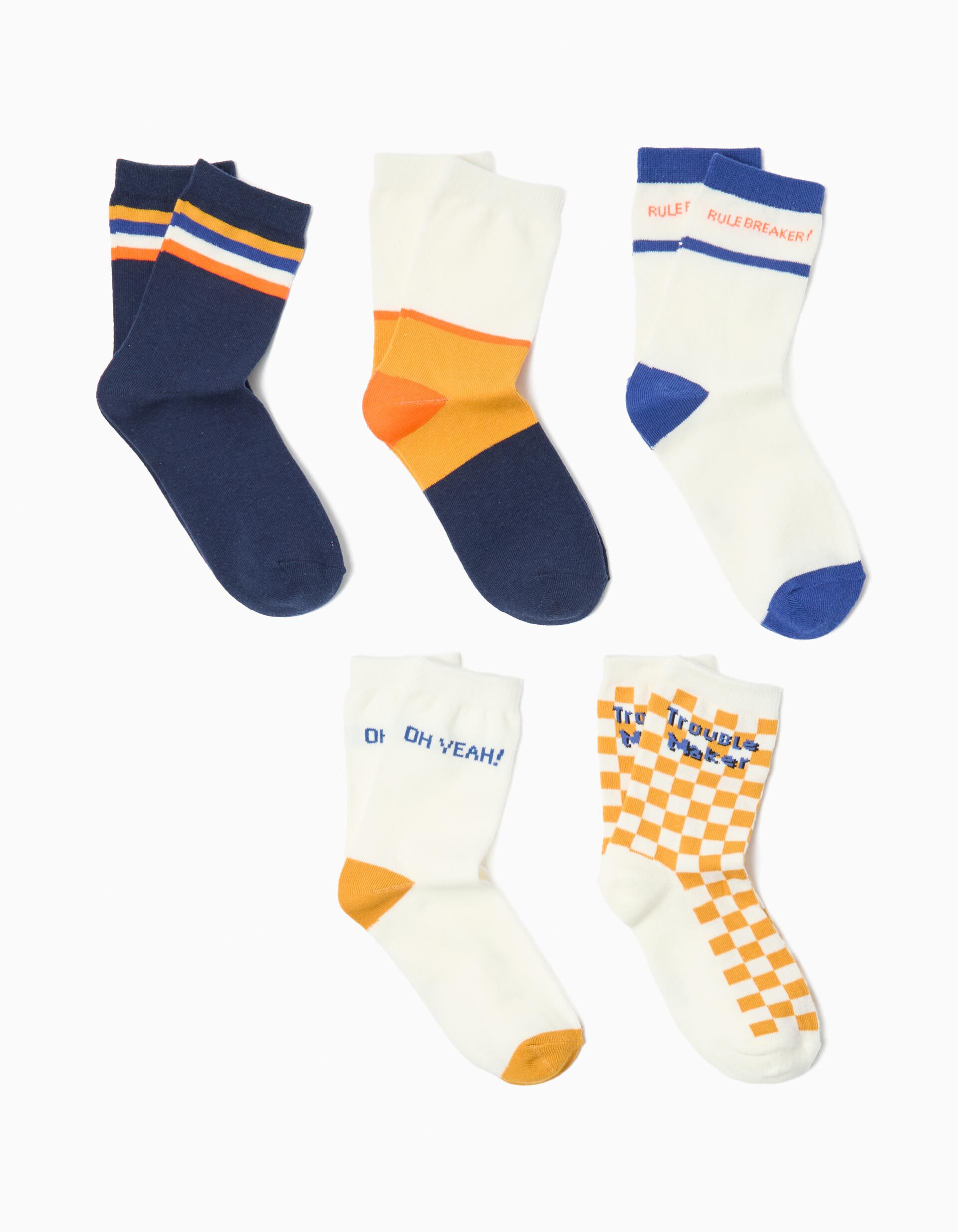 Comprar Online Pack 5 Pares de Meias, Menino, Multicor