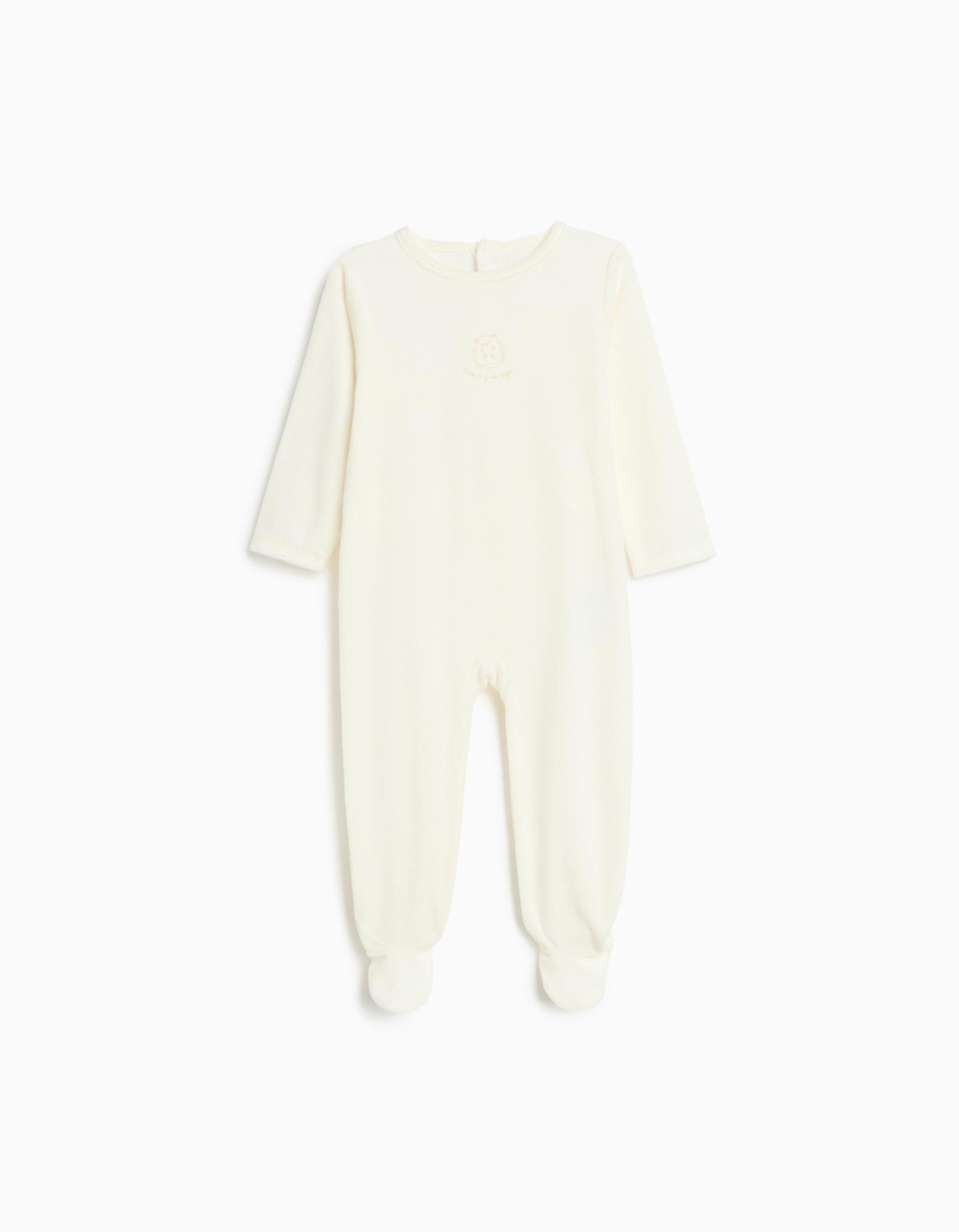 Comprar Online Babygrow Em Veludo, Menina, Branco