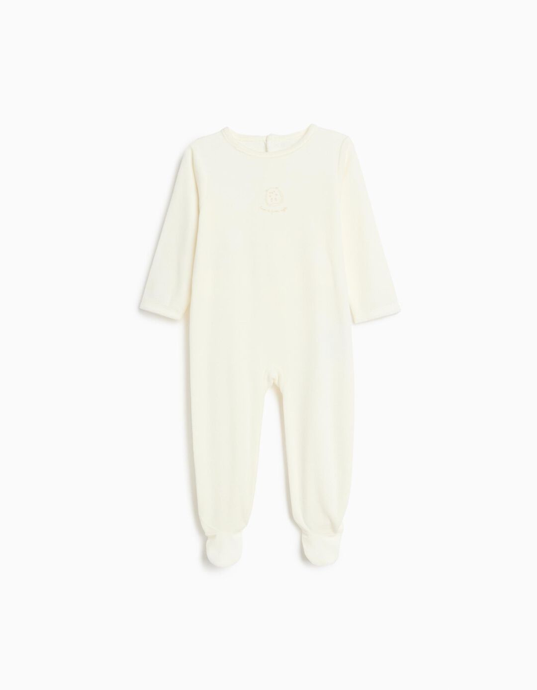 Babygrow Em Veludo, Menina, Branco