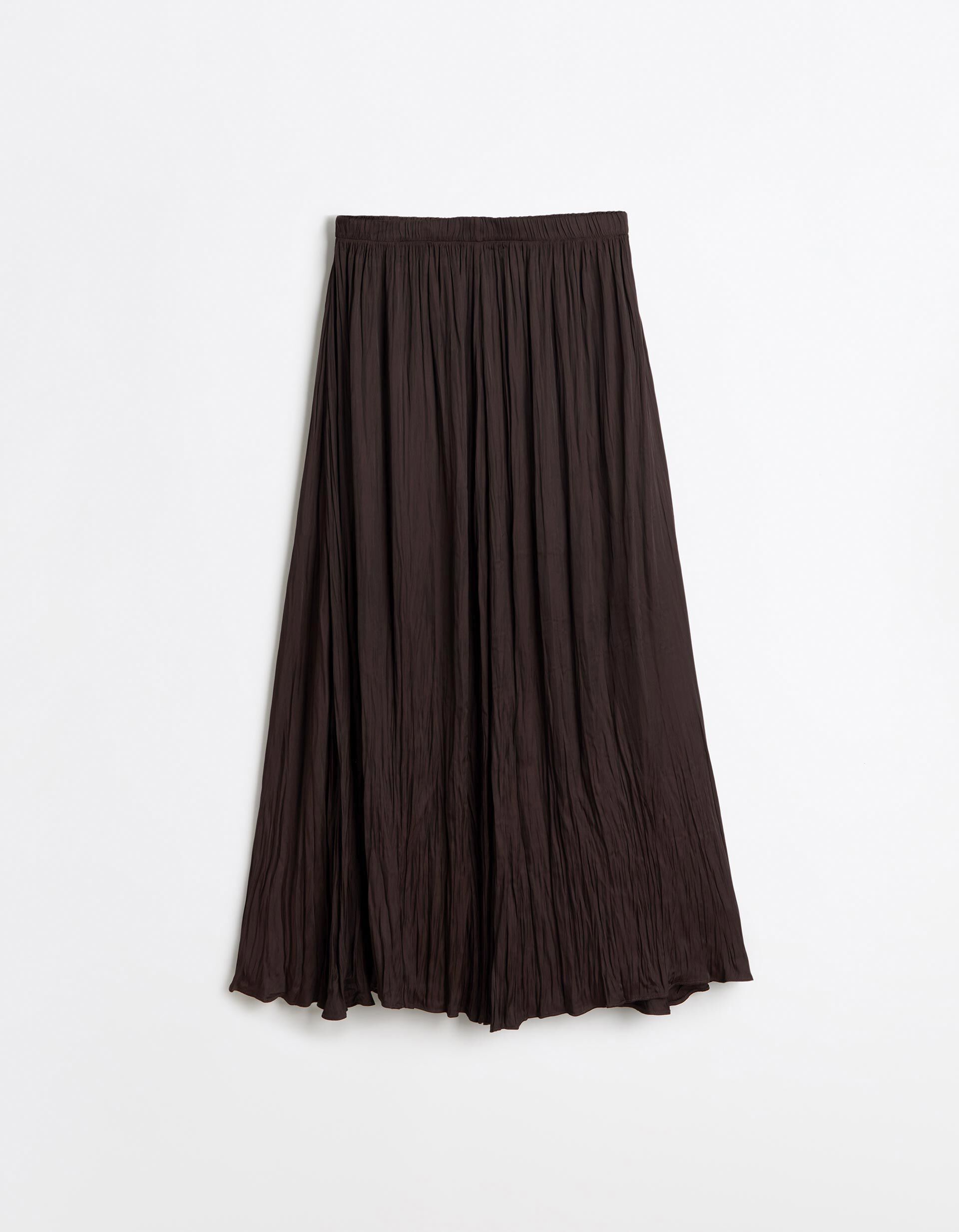 Comprar Online Saia Midi Fluida, Mulher, Castanho