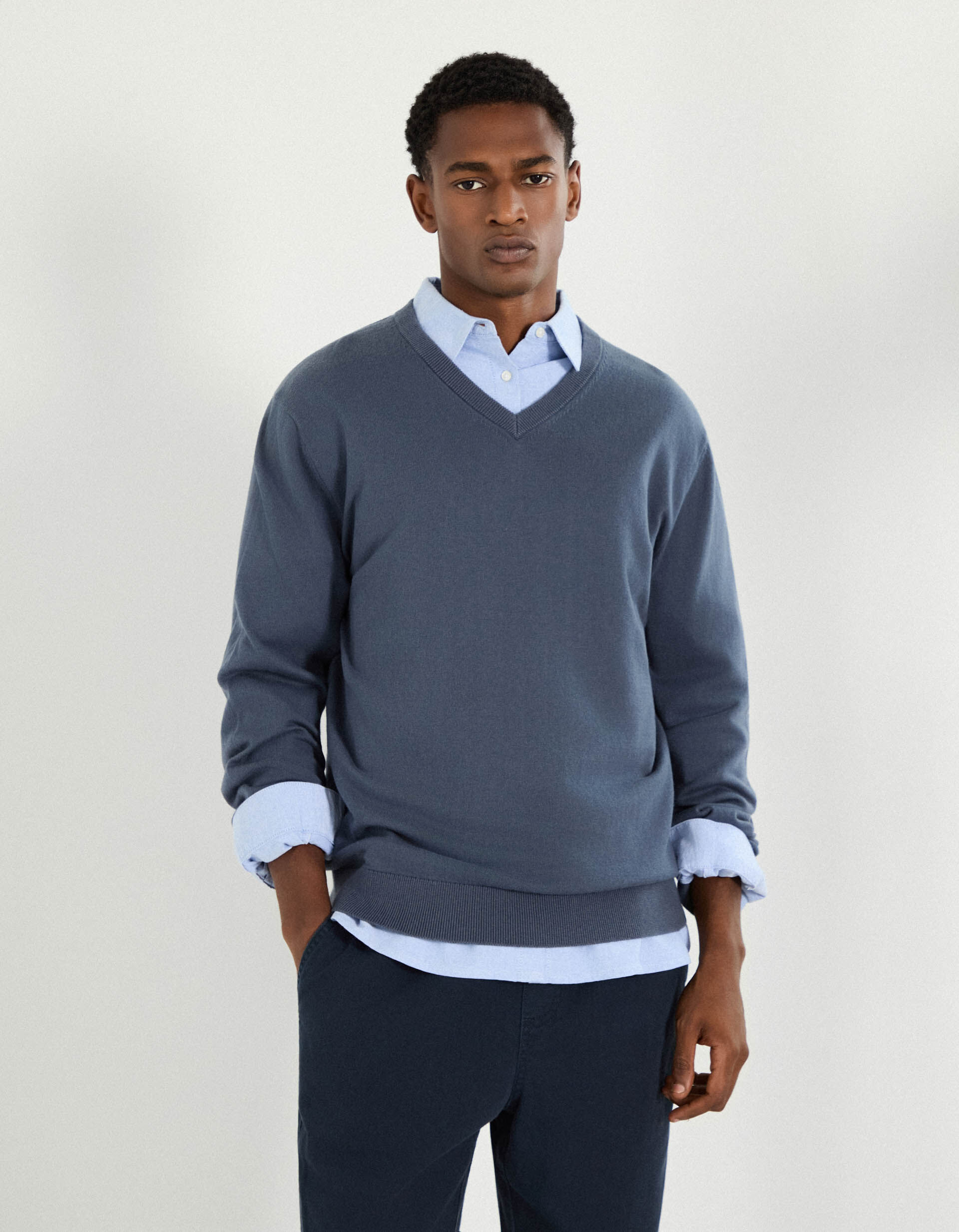 Comprar Online Camisola com Caxemira, Homem, Azul